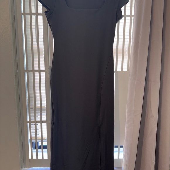 Dark Gray square neck dress - Picture 3 of 5